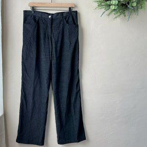 Armani Collezione Corduroy Black Dress Pants